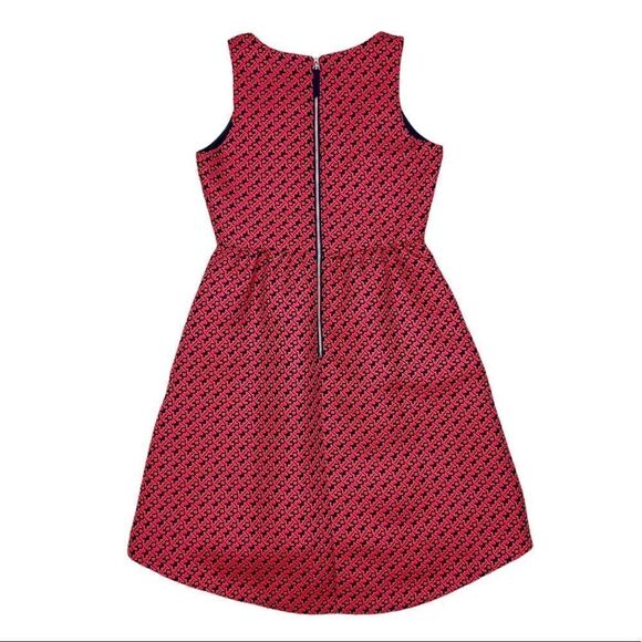 Anthropologie Lili Wang Red Geo High Low Dress Size 4 - Picture 3 of 9